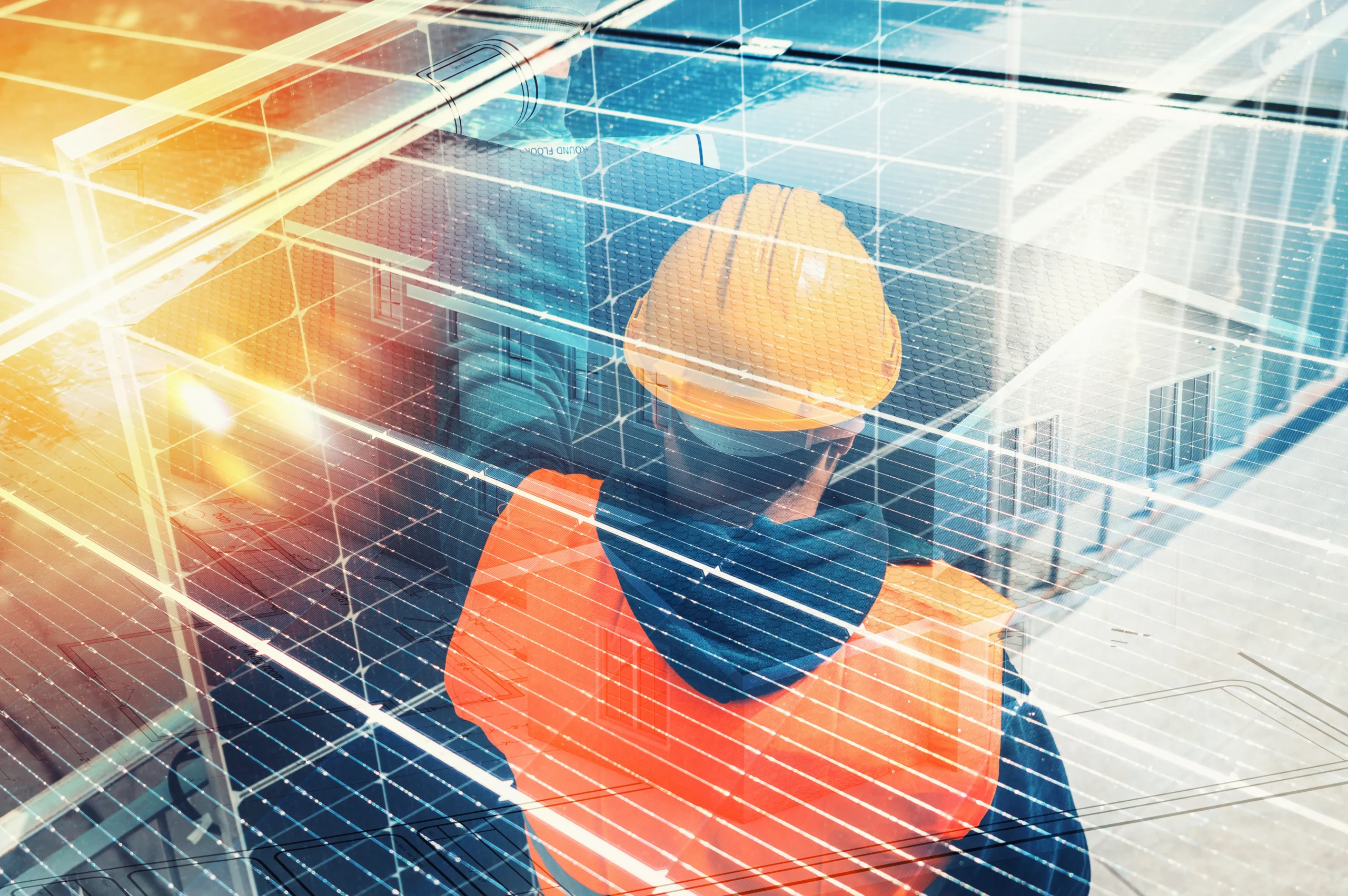 Lavoro di installazione pannelli solari